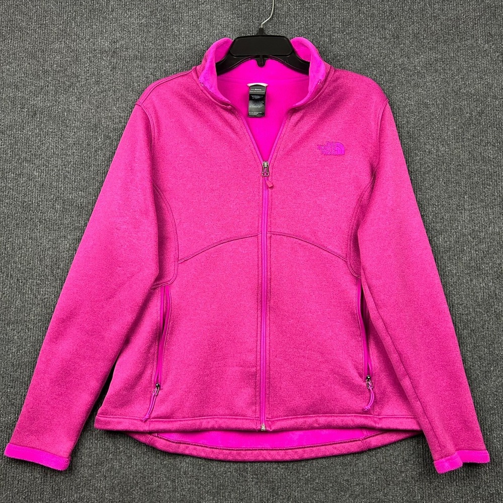 The North Face Women's Fleece Jacket Athletic Performance Full Zip Size XL Pink